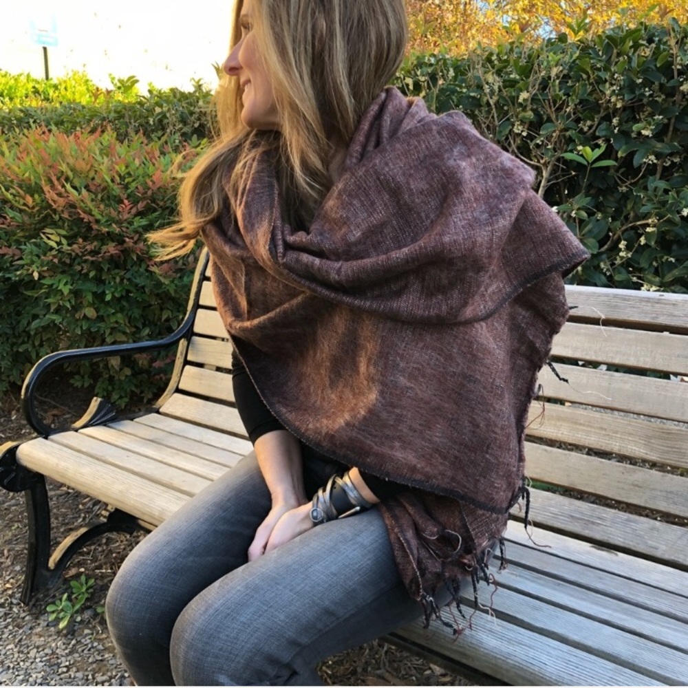 Locally Sourced Wool Cinnamon Pashmina From Nepal